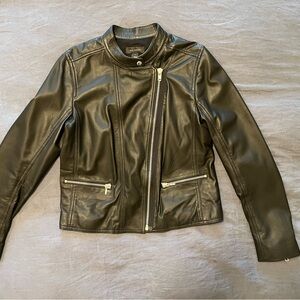 Halogen Black Leather Jacket